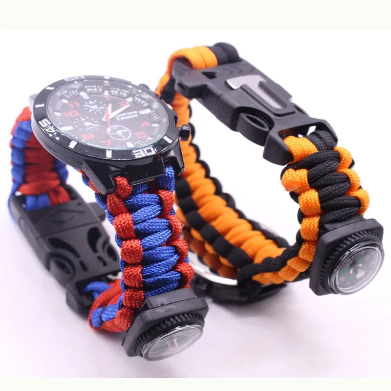 Fire Starting Kit - Multifunctional Outdoor Watch Umbrella Rope Weaving