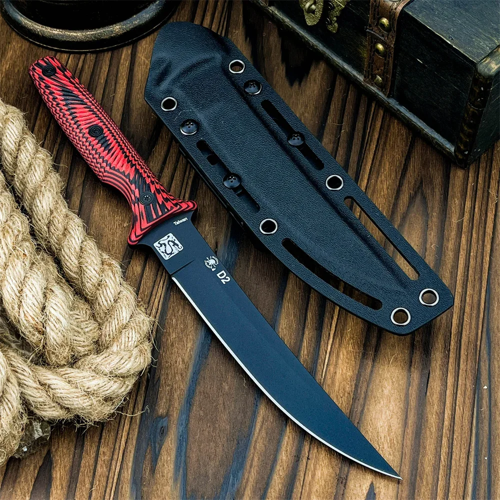 D2 Steel Utility Knives Outdoo - Bushcraft Knife Fixed 评论和价格
