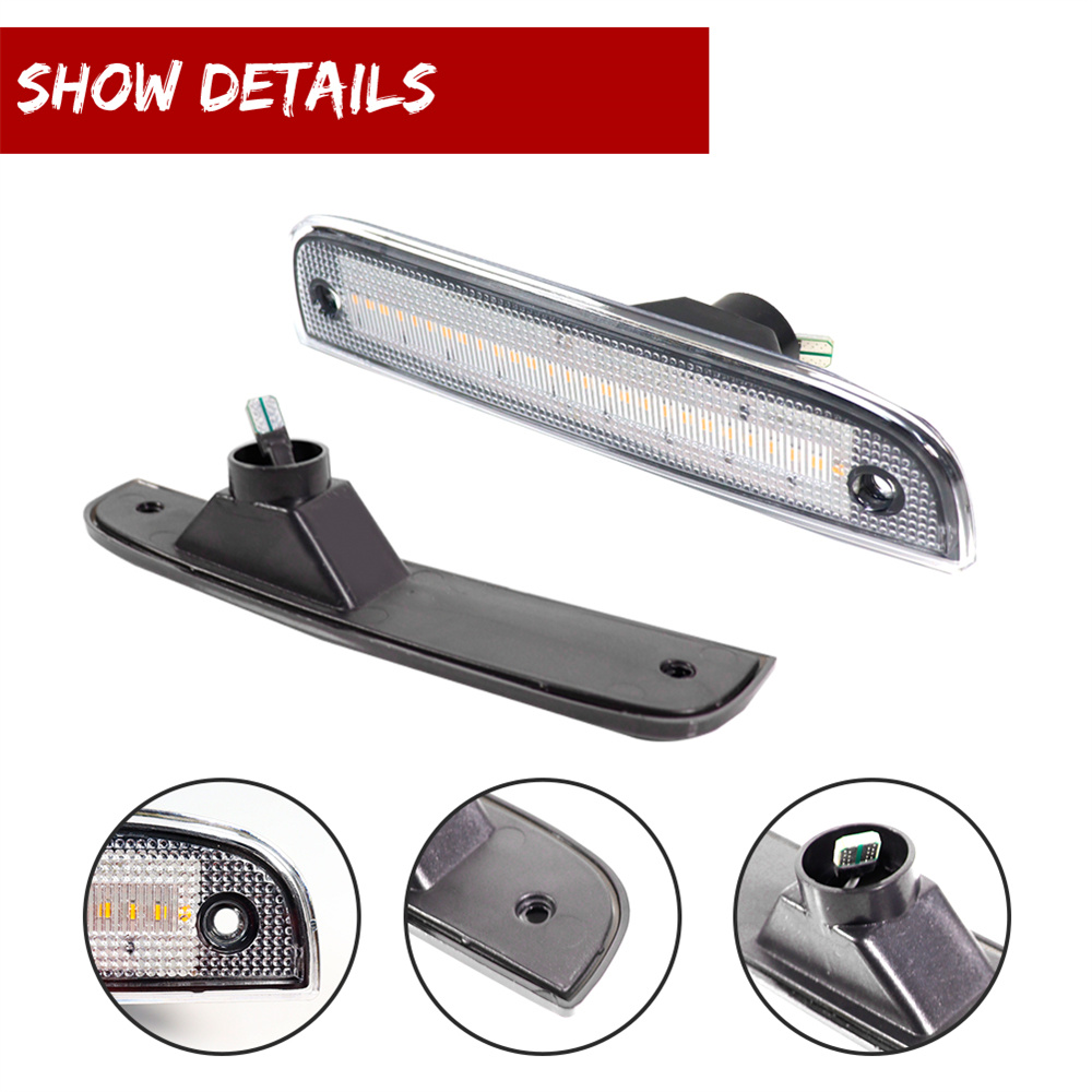 2PCS Amber / White LED Car Fro - Signal Flare Kit 评论和价格
