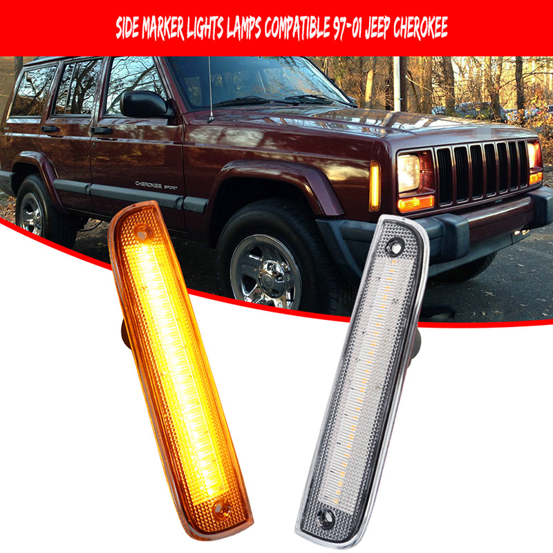 2PCS Amber / White LED Car Fro - Signal Flare Kit 评论和价格