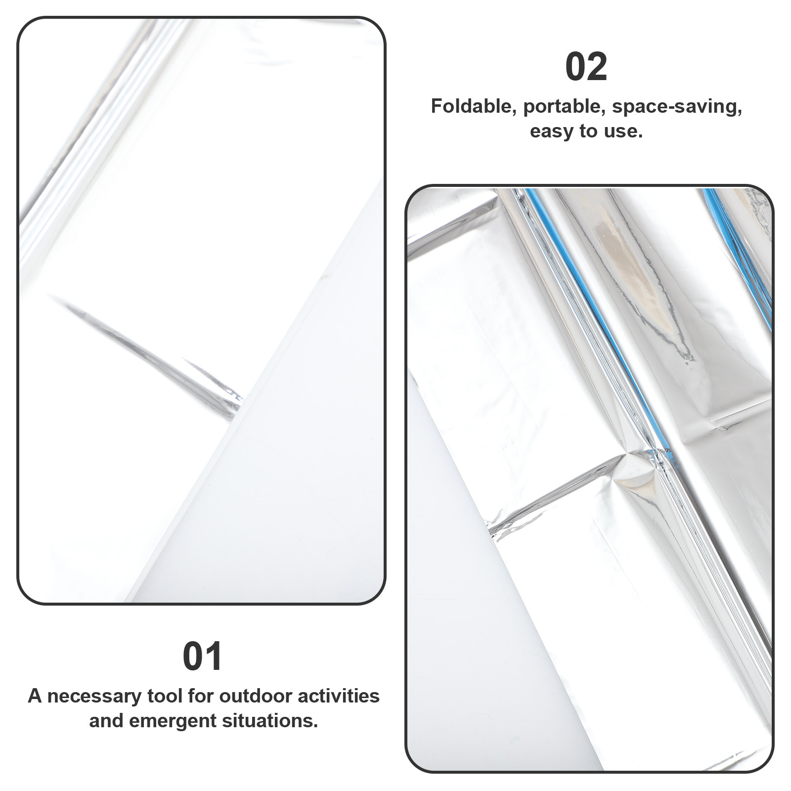 2Pcs Emergency Survival Warm B - Survival Blanket Reflective 评论和价格