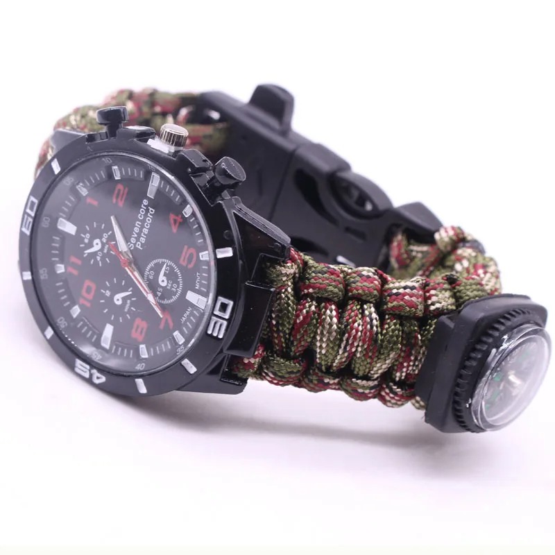 Multifunctional Outdoor Watch  - Fire Starting Kit 评论和价格