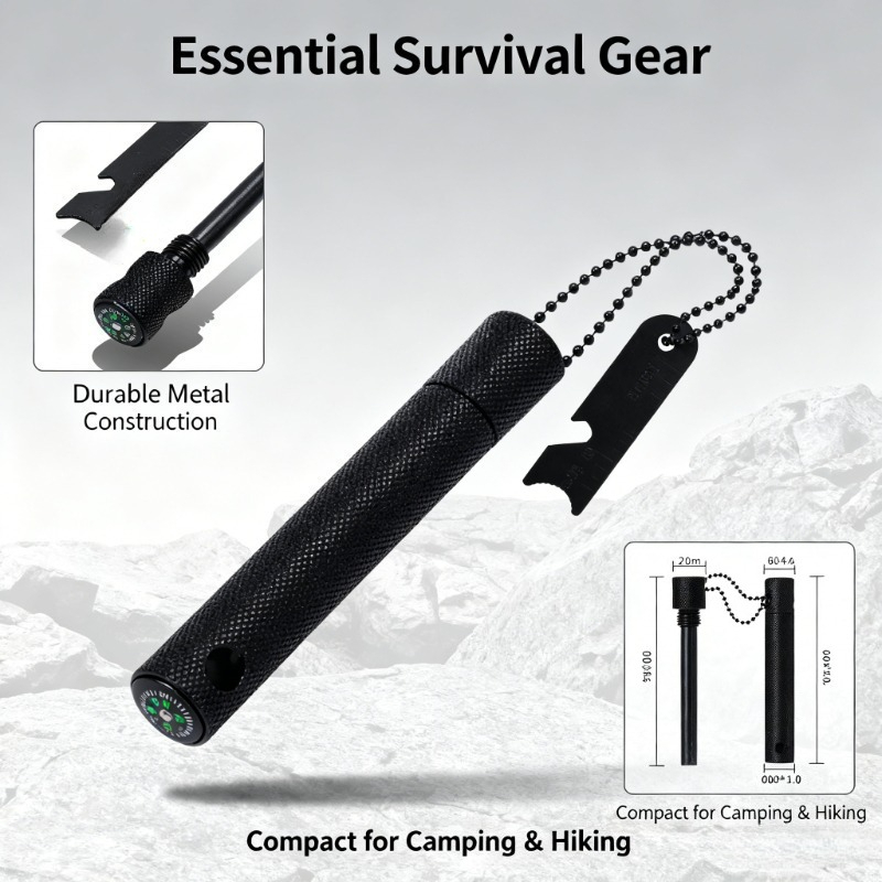 Magnesium Rod with Compass - W - Magnesium Fire Starter 评论和价格