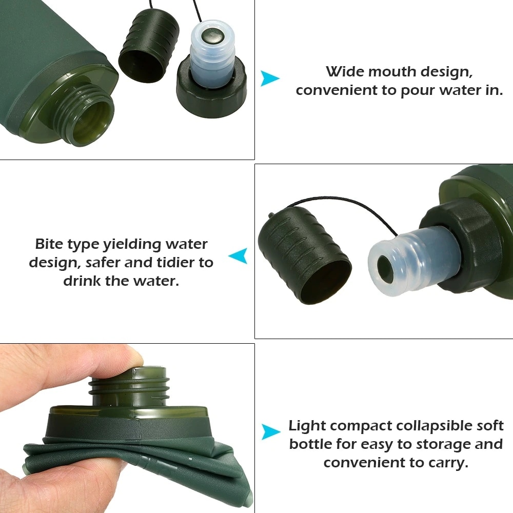 250ml 500ml Foldable Water Bag - Water Bag Collapsible 评论和价格