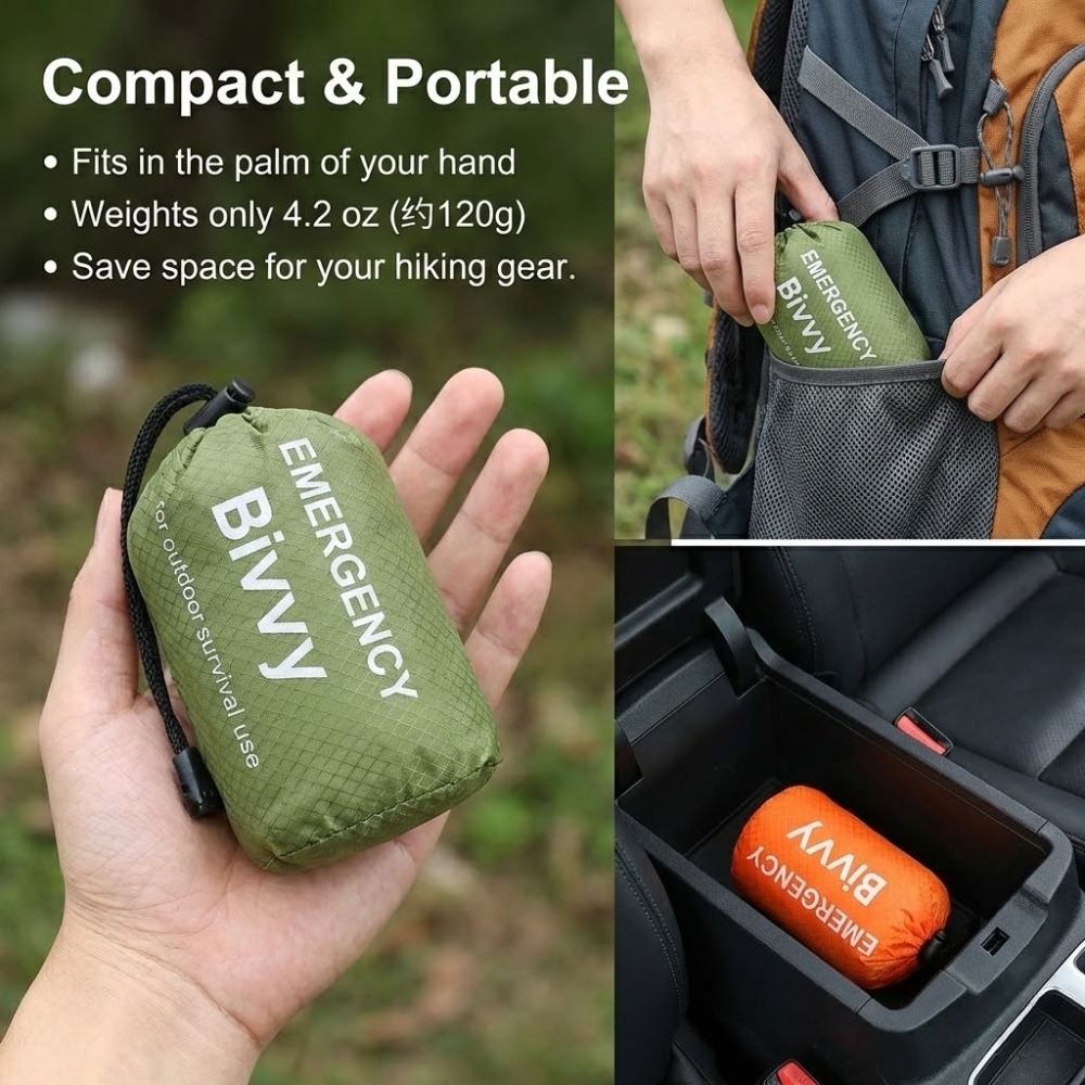 3Pcs Emergency Sleeping Bag Ki - Bivy Bag Emergency 评论和价格